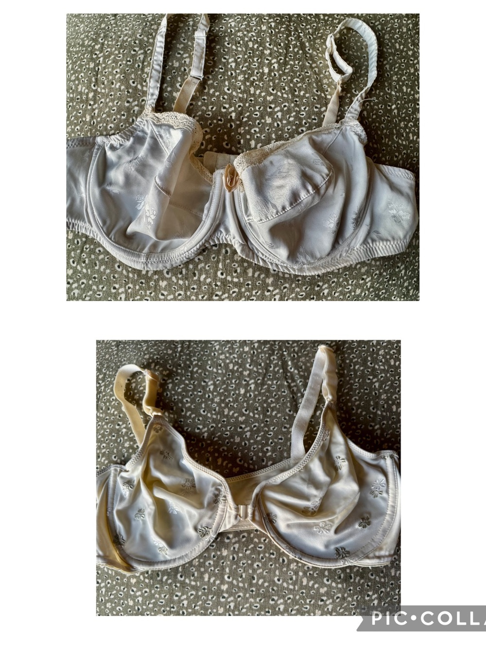 DIM - Lot of 2 Cream Lace-Trim Underwire Bra - Vintage from the 90’s